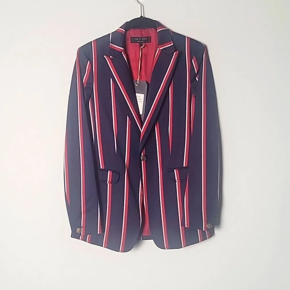 NWT Rag Bone 2 Howson Cricket Wool Blazer Jacket Equestrian Academia Riding Prep - Picture 3 of 14